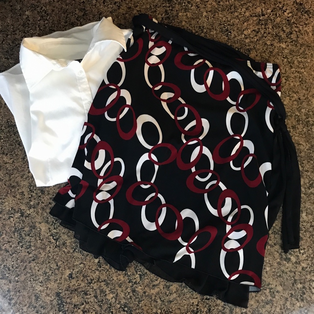 Black Patterned Skirt